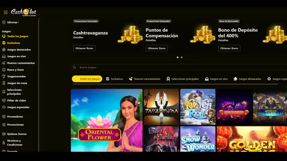 Página principal de Cashalot